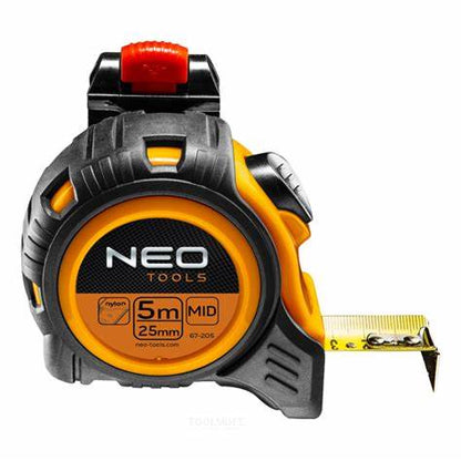 Neo Tools Tape Measure with Quick Release Belt Clip - Metric only - 5m