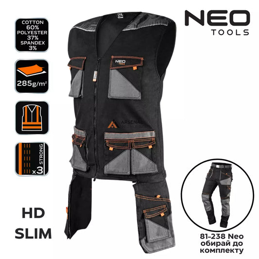 Neo Tool Working Vest HD Slim - S, M, XL