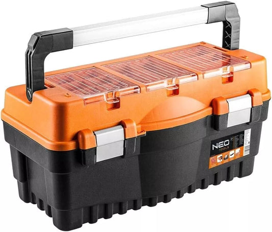 Neo Tools Tool Box with Removable Tray 21''