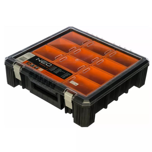 Neo Tools Tool Organiser Assortment Box with 12 Internal Compartments